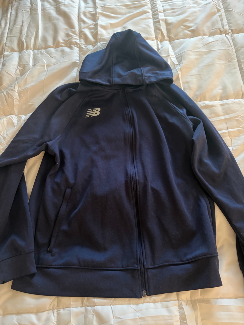 New Balance Women's Navy Full-Zip Hoodie Jacket